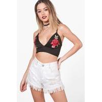 izzy applique detail bralet black