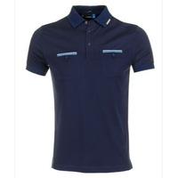 J Lindeberg Edvin Slim Lux Polo Shirt Navy/Purple