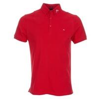 j lindeberg rubi bd tour logo polo shirt red intense