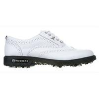 J Lindeberg Brogue Fairway Leather Golf Shoes White