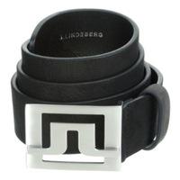 J Lindeberg Slater 40 Brushed Leather Belt Black