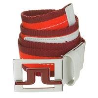 j lindeberg slater 40 20 striped webbing belt dark red