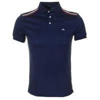 J Lindeberg Travister Slip Polo Shirt Navy/Purple