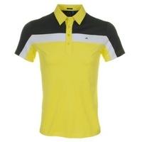 J Lindeberg Chriss Lux Bridge Polo Shirt Yellow/Lemon