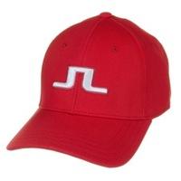 j lindeberg banji flexi twill cap red intense