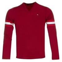 j lindeberg damin true merino sweater dark red