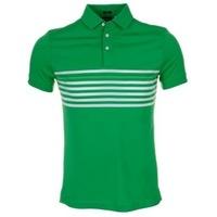 j lindeberg michael lux stripe polo shirt green