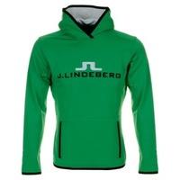 J Lindeberg Logo Hood Technical Jersey Green