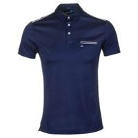 J Lindeberg Alster Slip Polo Shirt Navy/Purple