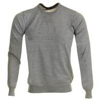 J Lindeberg Trex Fine Knit Logo Sweater Light Grey Melange