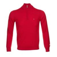 j lindeberg kian tour merino sweater red intense