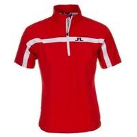 J Lindeberg Swing Tee Sleeveless Waterproof Red Intense