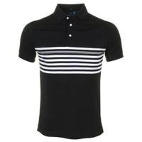 J Lindeberg Michael Lux Stripe Polo Shirt Black