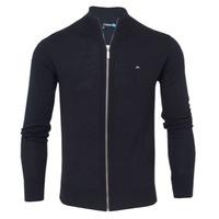 J Lindeberg Kenny True Merino Full Zip Sweater Black