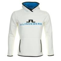 j lindeberg logo track hoody eggshell