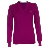 j lindeberg amaya true merino ladies sweater pink purple