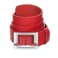 J Lindeberg Slater 40 2.0 Dull Leather Belt Red Intense