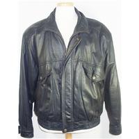 J Riggins size L (42/44) black 100% leather Blouson/Bomber jacket