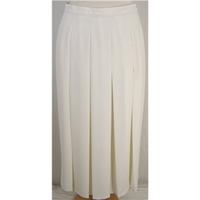 J Taylor - Size: 14 - Cream - Calf length pleated skirt