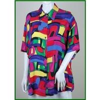 J Taylor - Size: 16 - Purple/pink/green/red/yellow - Blouse