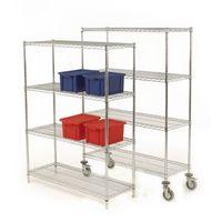 J631836MOB - ECONOMY WIRE SHELVING UNITS MOBILE SHELVING UNIT 457 X 914 X 1740