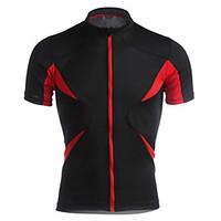 Jaggad Cycling Jersey Men\'s Unisex Short Sleeve Bike Jersey Tops Quick Dry Breathable Polyester Elastane Patchwork Spring Summer