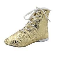 Jazz Kid/Woman Gold Spot Split Sole Patent Leather Dance Boots (More Colour)