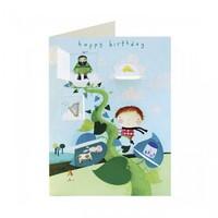 Jack and the Beanstalk Behind Closed Doors Birthday Card
