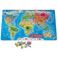 janod magnetic wooden puzzle the world