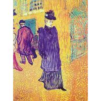 Jane avril leaves the Moulin Rouge By Henri de Toulouse Lautrec