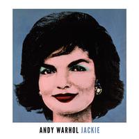 jackie 1964 on blue by andy warhol