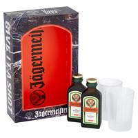 jagermeister liqueur 2x miniature shot glass gift set