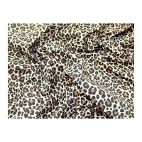 Jaguar Animal Print Polycotton Dress Fabric Brown