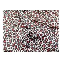 Jaguar Animal Print Polycotton Dress Fabric Red