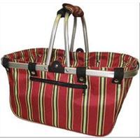 janetbasket red stripes large aluminium frame basket 231403