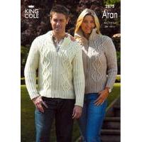 jackets knitted in king cole fashion aran 2875