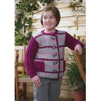 Jacket and Gilet in King Cole Super Chunky (3822)