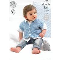 jackets and waistcoat in king cole cherish and cherished dk 4199