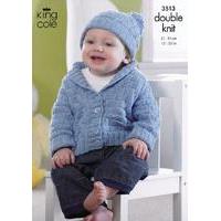 jacket hat and blanket in king cole cottonsoft dk 3513