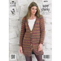 Jacket and Sweater in King Cole Super Chunky (4070)