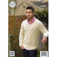 Jacket and Sweater in King Cole Fashion Aran (4240)