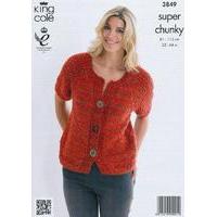 Jacket and Cardigan in King Cole Super Chunky (3849)