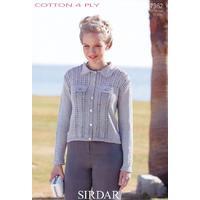 Jacket in Sirdar Cotton 4 Ply (7362)