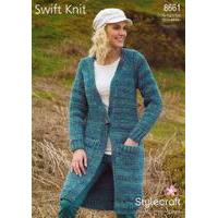 jacket in stylecraft swift knit super chunky 8661