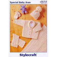 jacket scarf hat mittens blanket in stylecraft baby aran 4854