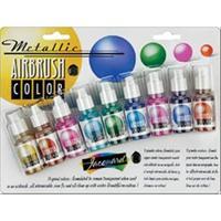 Jacquard Metallic Airbrush Colour Exciter Pack - 9 Colours 231375