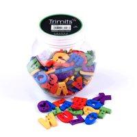 jar of craft buttons letters by trimits 376940