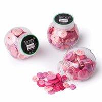 jar of craft buttons assorted pink by trimits 376947