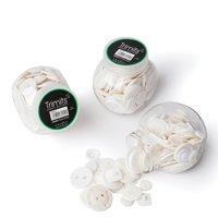 jar of craft buttons assorted white by trimits 376948