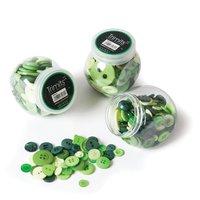 jar of craft buttons assorted green by trimits 376952